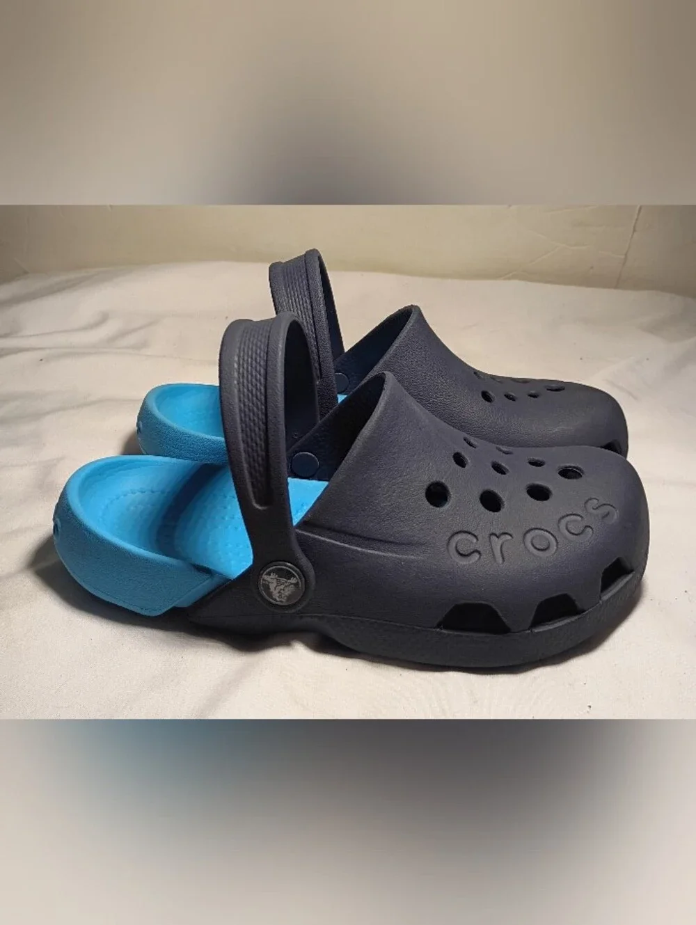 Crocs Kids' Electro Clog Navy / Electric Blue Size J1